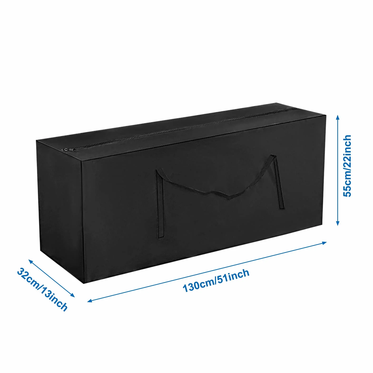Borsa Albero di Natale,Sacco per Albero di Natale con Maniglia Tessuto Oxford Resistente,Impermeabile, Anti UV,Borsa per Cuscini da Giardino (130 x 32 x 55 cm -1PCS)