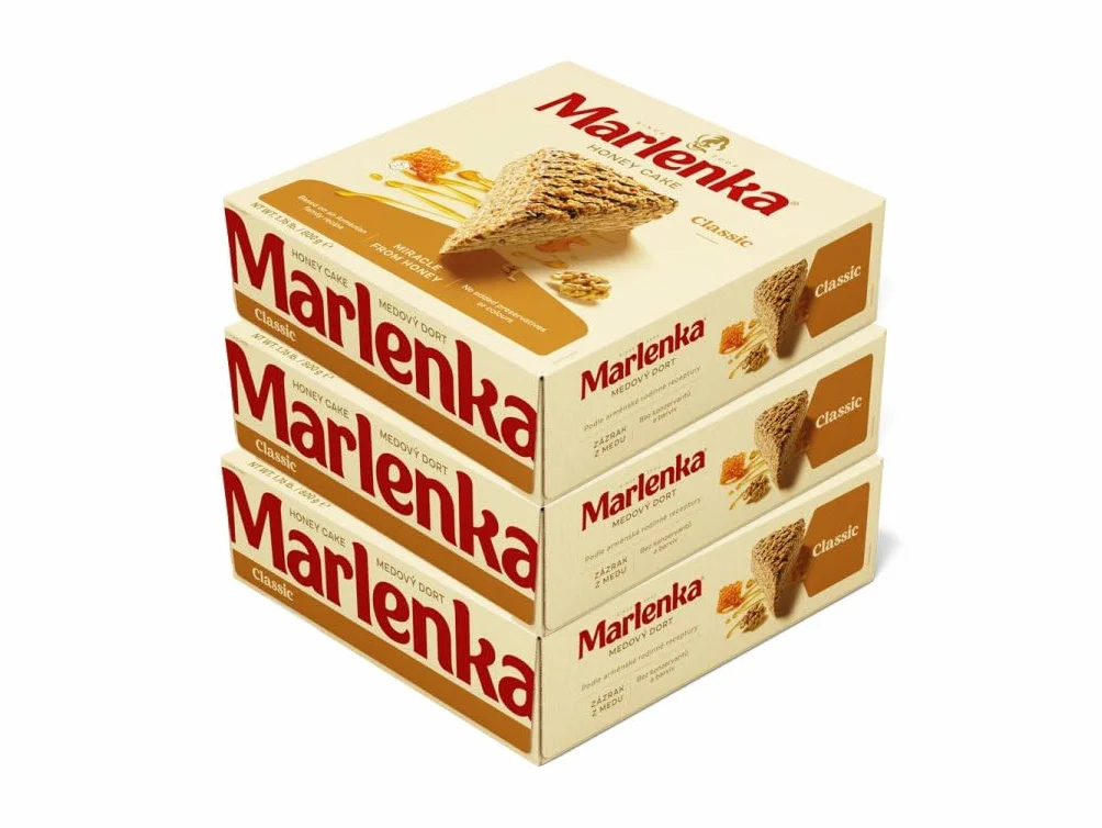 MARLENKA® Torta al miele con noci Offerta confezione – 3-pack, torta al miele, dolce, torta (3 x 800 g)