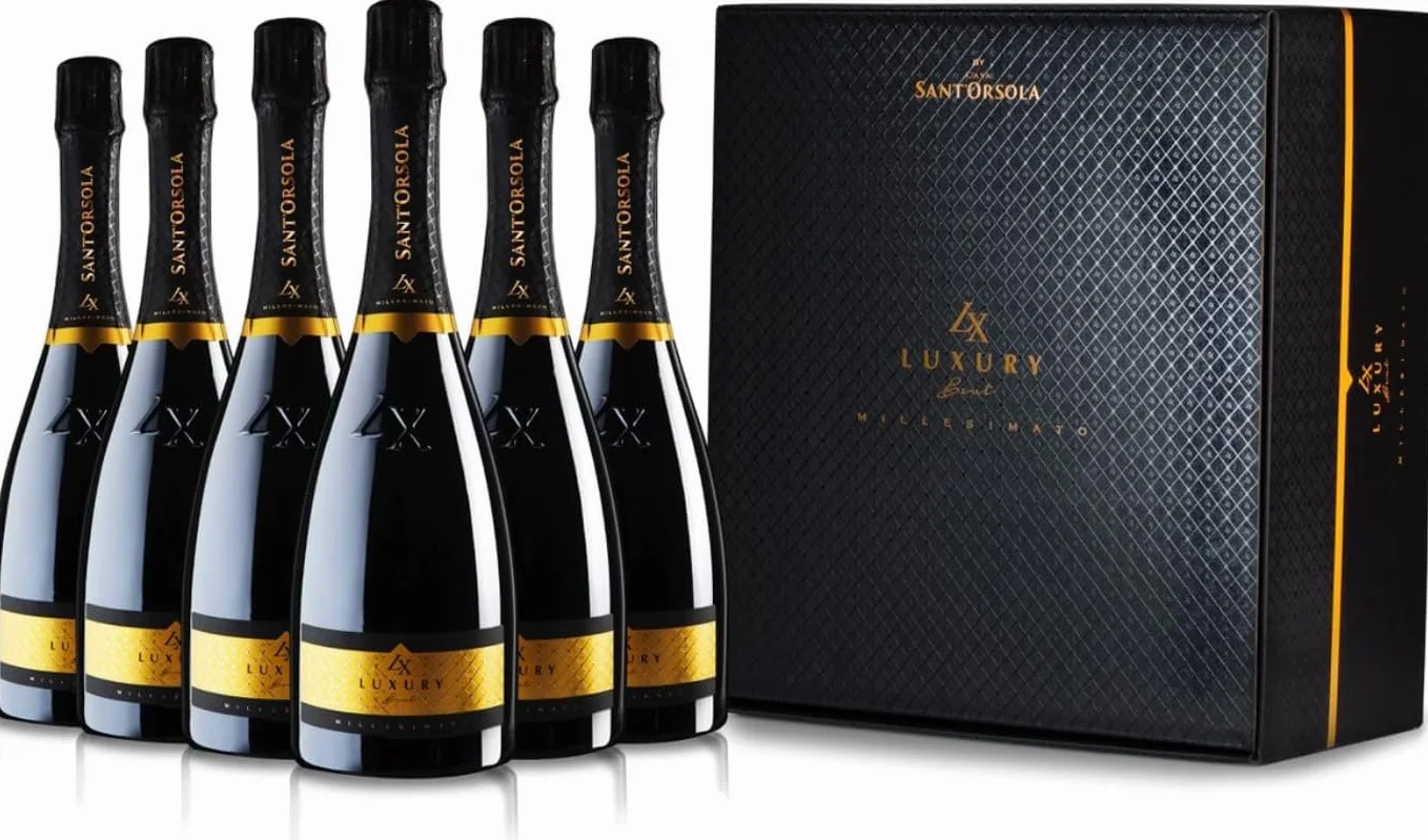 Sant'Orsola - Prosecco D.O.C. Brut Millesimato LX in Box, da Uva Glera, Gusto Secco con Note Fruttate, 6x750 ml