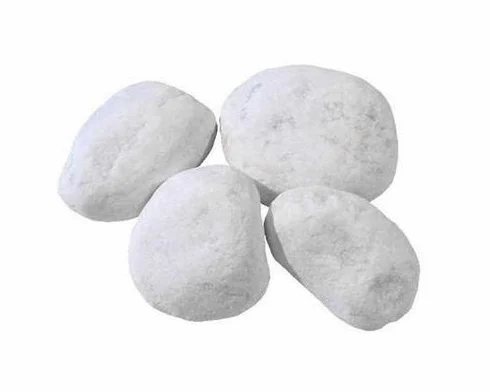 Ciottoli di marmo Bianco Carrara in sacchi sassi decorazione giardino ornamento, 40/60 mm - Sacco da 25KG
