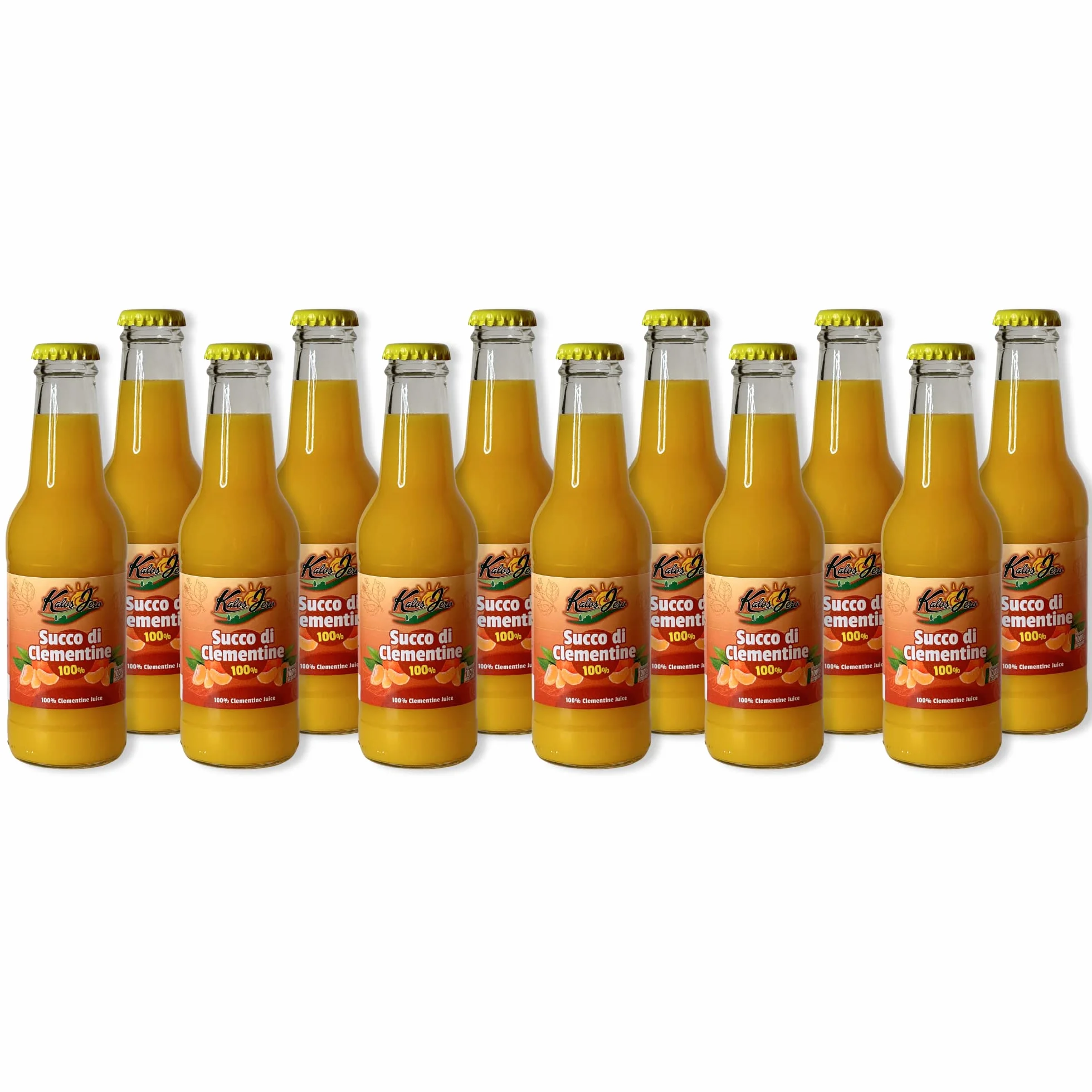Spremuta Succo di Clementine 12x 200ml – 100% Naturale Frutta Fresca di Stagione - Gusto Autentico - Prodotto Artigianale Alta Qualità Senza Additivi – Kalos Jero