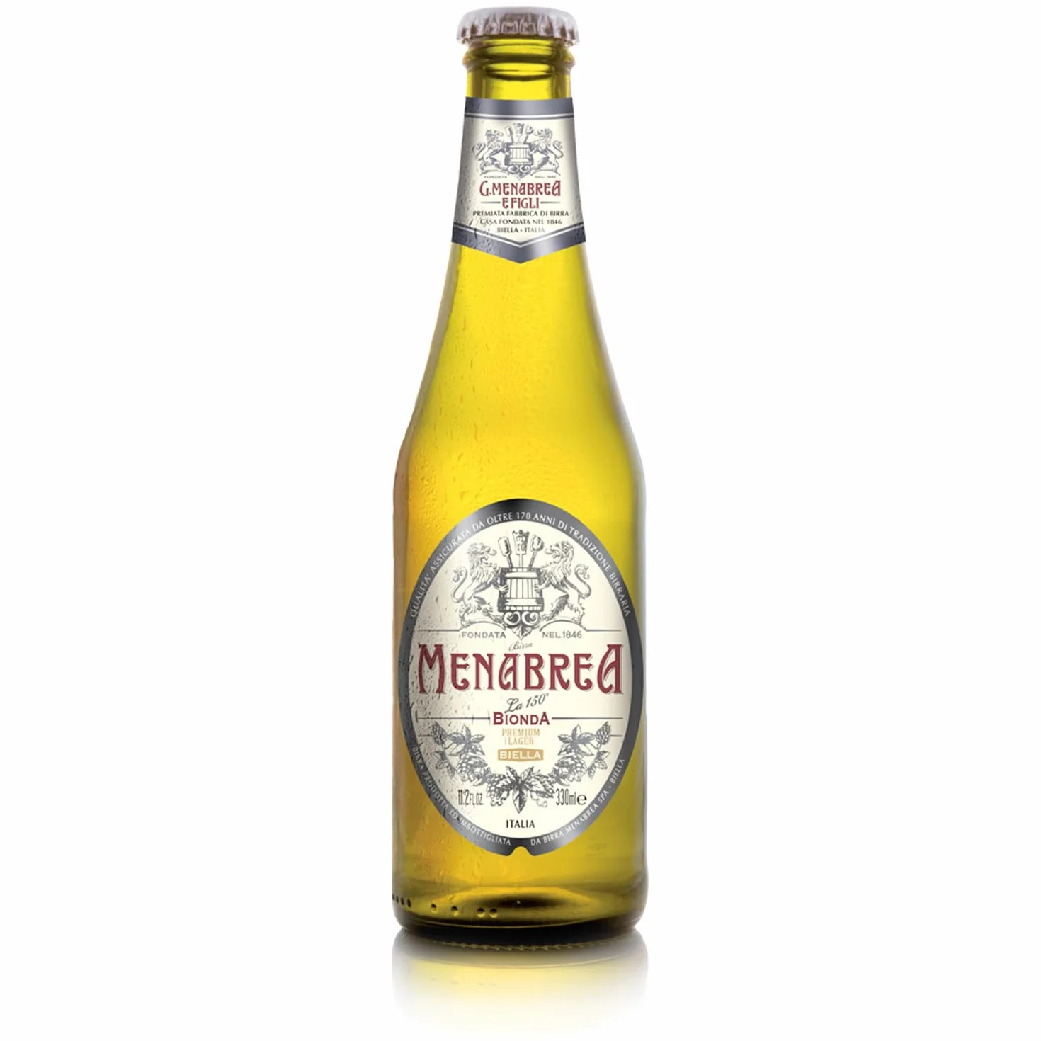 MENABREA - La 150 - Birra Bionda - Cartone Da 24 Bottiglie - 330 ml
