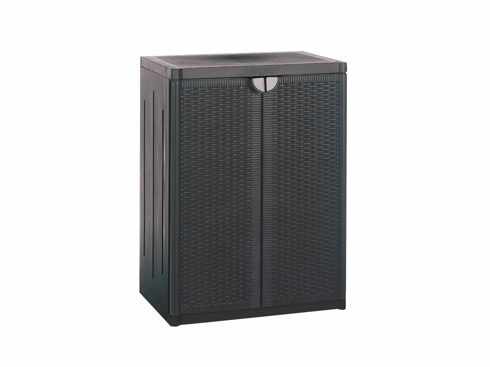 Home Mobile Basso Rattan, Nero