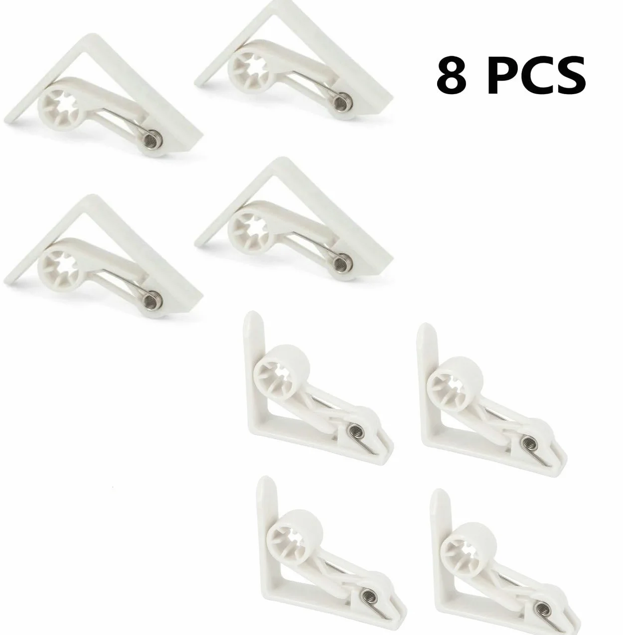 Fermatovaglia in plastica, Tovaglia Clip Trasparenti, Resistente e Robusta, per Tavoli Esterni Feste in Giardino Terrazzo Barbecue Picnic (16, Bianco)