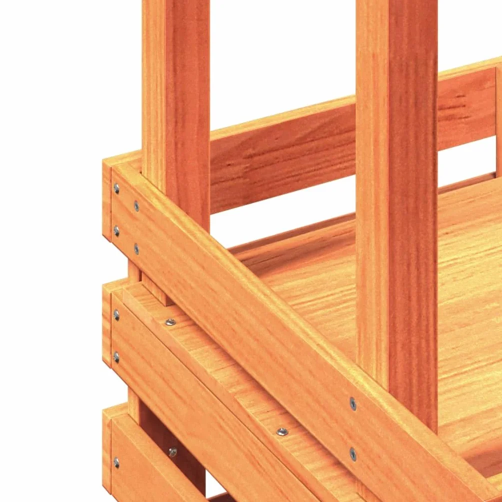 vidaXL Tavolo Bar da Esterno con Tetto Marrone 112,5x57x195,5 cm Legno