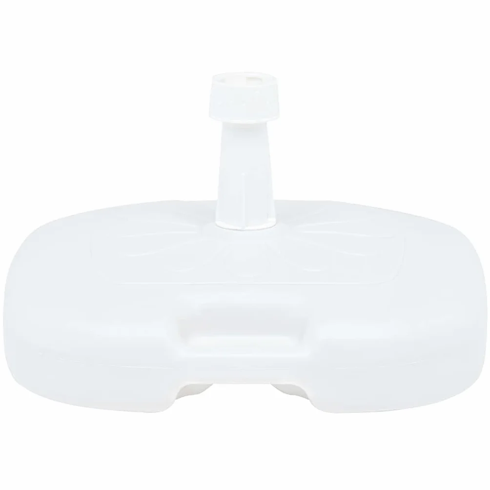 vidaXL Base per Ombrellone Riempibile con Sabbia/Acqua Sostegno per Parasole Fermo Supporto Base di Appoggio 16L Bianca in Plastica