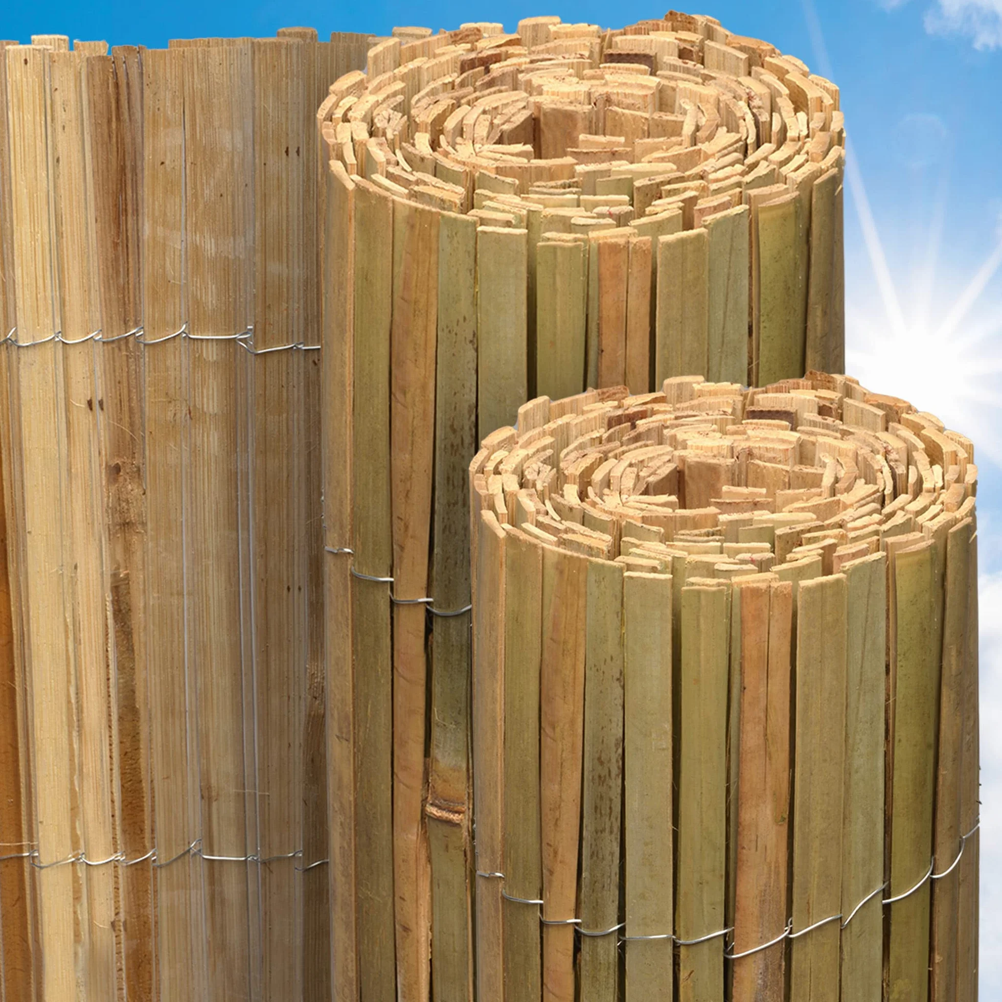 Sol Royal FSC, frangivista in bambù, 80 altezze, per balcone, giardino, in bambù, come protezione dal vento e dagli sguardi indiscreti, per recinzione da giardino, 80 x 600 cm, protezione per la