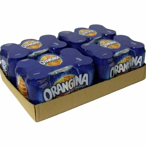Orangina – Limonata e succo d' arancia con 2% Polpa. 24 x 33 cl dosi. BBQ