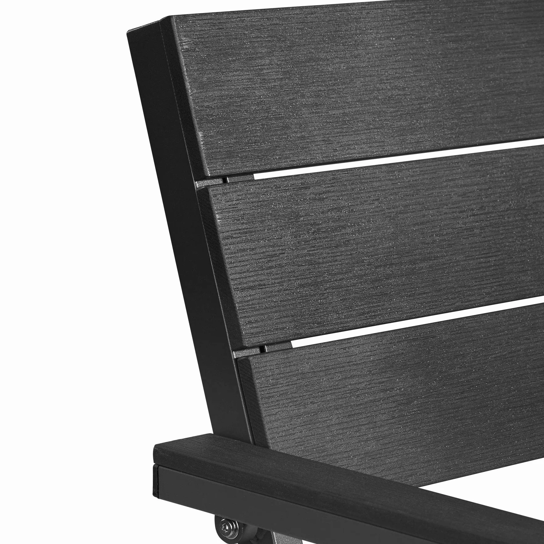 tectake® Panca da Giardino con Telaio in Alluminio, Comoda Panchina da Esterno 2 Posti, Panca con Schienale, Resistente agli Agenti Atmosferici, 128 x 59 x 88 cm - Grigio Scuro