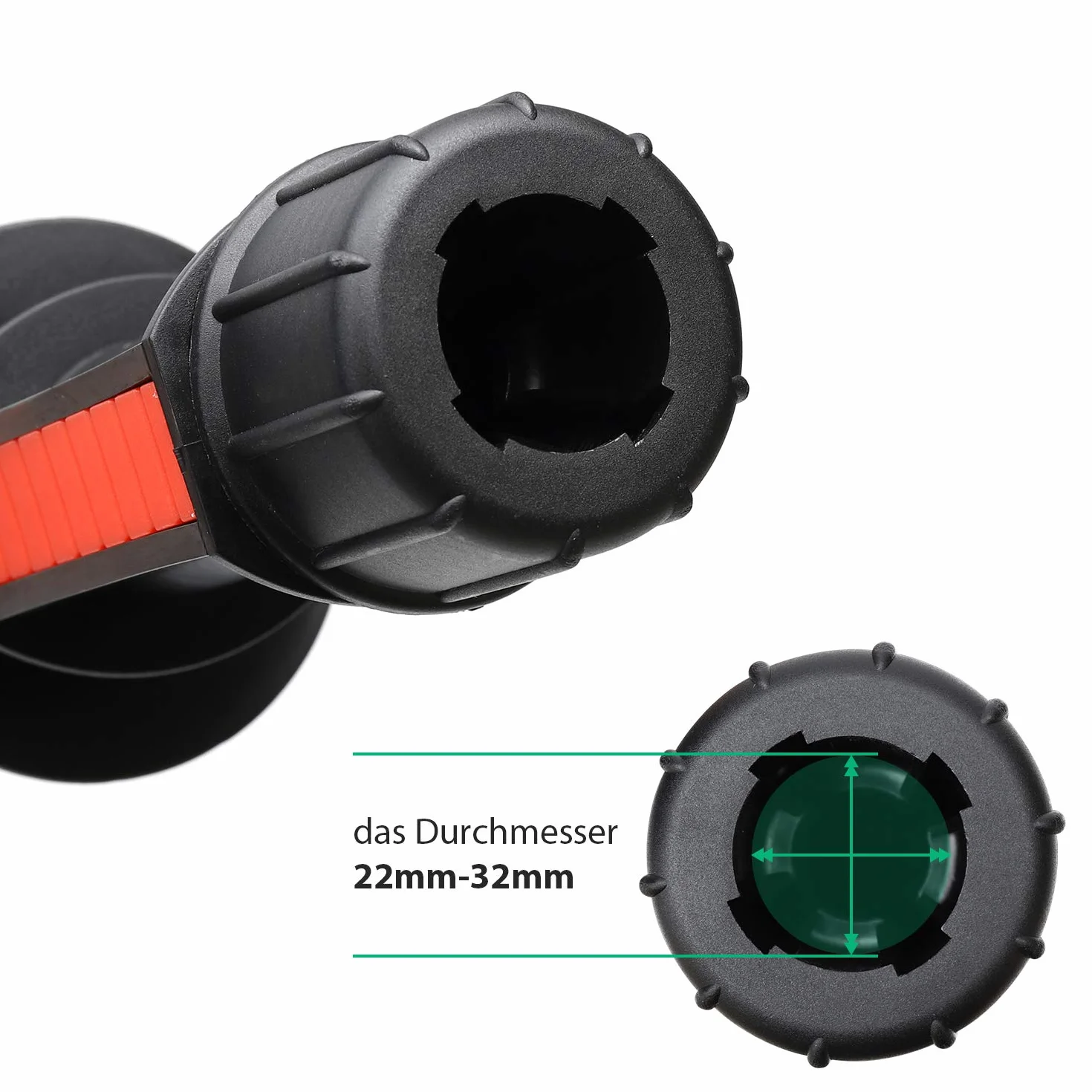 Sekey Base per Ombrellone – Picchetto per Ombrellone da Spiaggia con Trivella e Gancio, Supporto per Ombrellone per Aste da 22-32 mm, per Sabbia e Terra, Nero