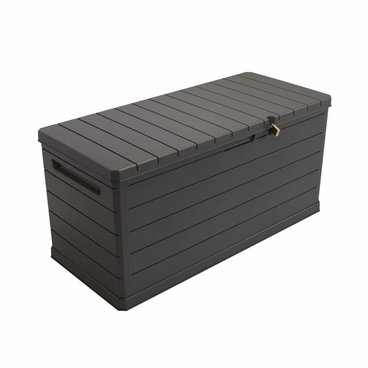 Art Plast - Baule di Stoccaggio Esterno 350L - Baule da Giardino Grigio 118,5x52x57cm - Maniglie di Trasporto - Resistente all'Acqua