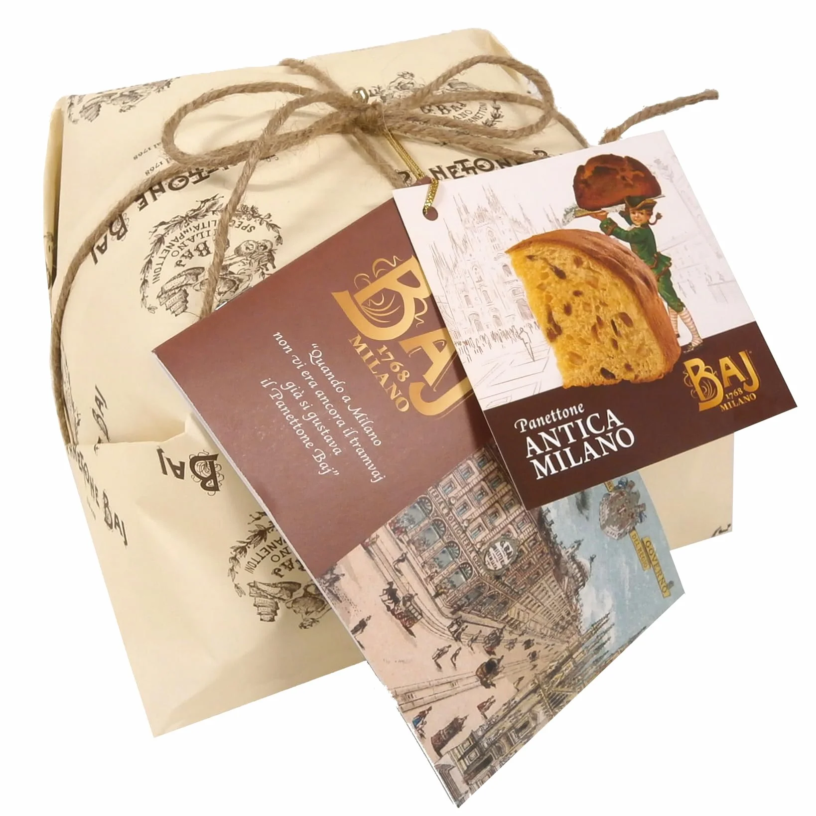 BAJ 1768 - Panettone antica Milano - Ricetta tradizionale 1 kg - Con libretto storico