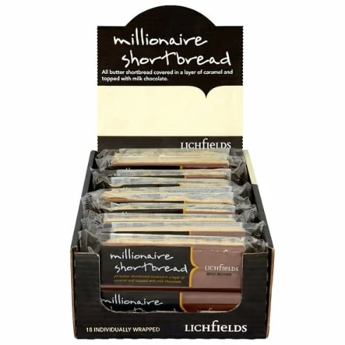 Lichfields Millionaire Shortbread 65 g (confezione da 18 x 65 g)