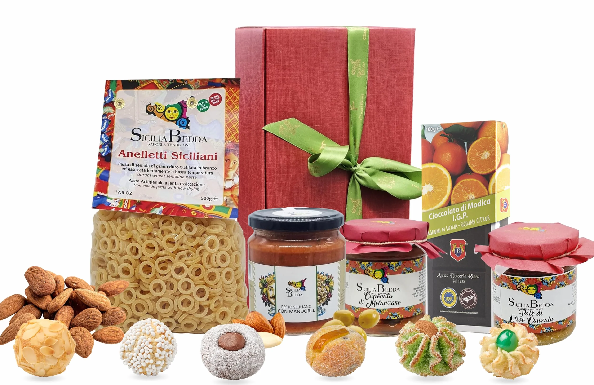 Sicilia Bedda - Box Cesti Natalizi Prodotti Tipici Siciliani - Una Gustosa IDEA REGALO (Box Palermo)
