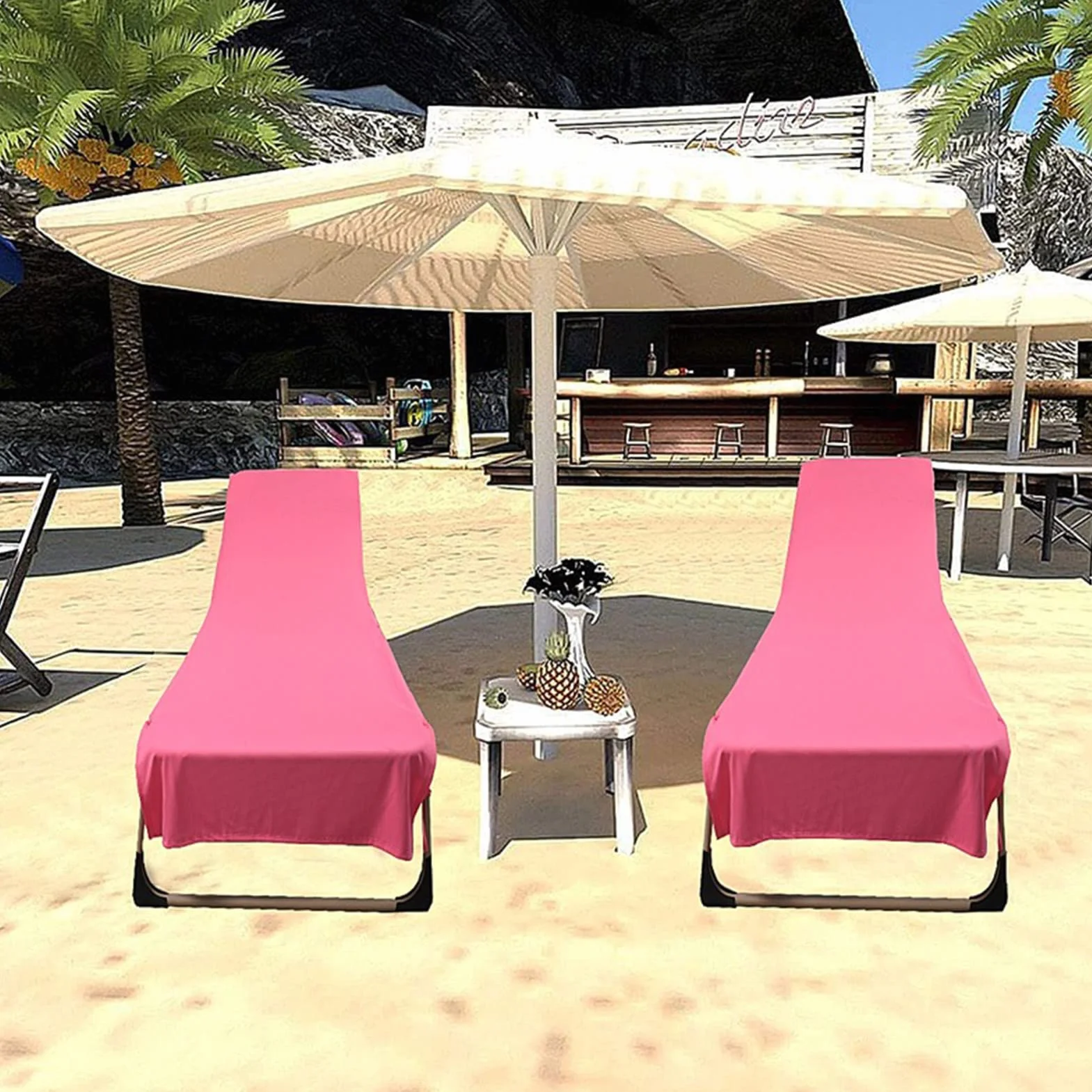 Fulenyi Sedia Spiaggia Lounge | Sedia a sdraio in microfibra per piscina, spiaggia per vacanze, bagni solari, giardino, spiaggia, hotel, patio,