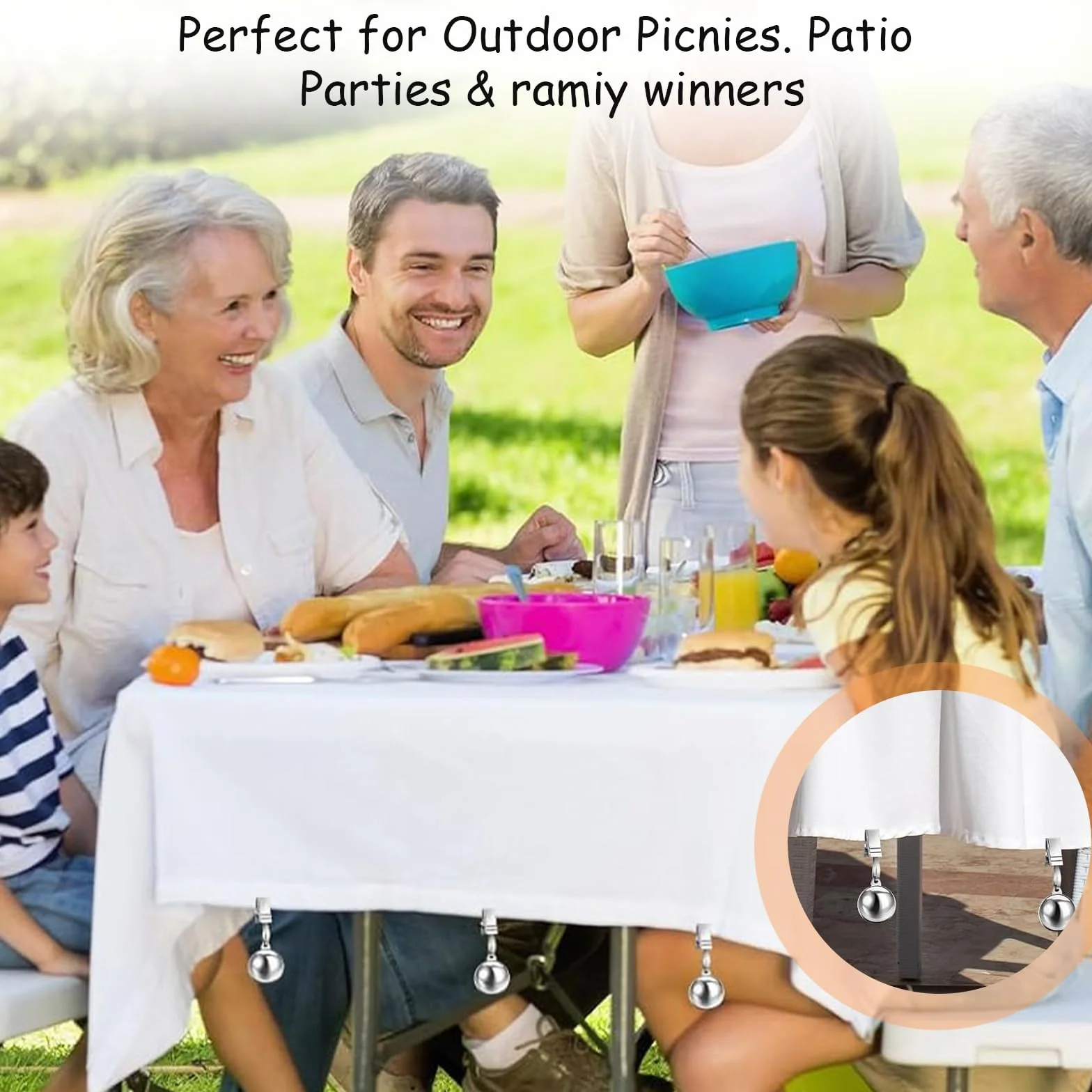 4 Pezzi Ferma Tovaglia Pesi per Tende da Esterno Solido Fermatovaglia Antivento Ferma Tovaglia da Esterno Stile Semplice Pesi per Tende per Tovaglie Bandiere Matrimoni Picnic