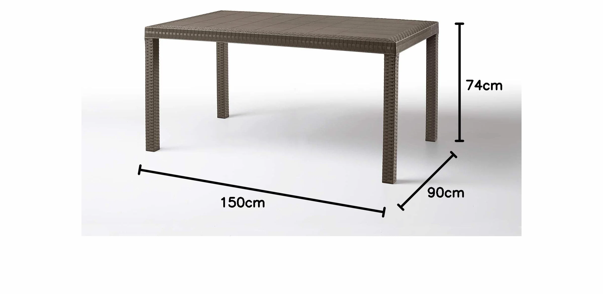 Bica 9094.3 Houston Tavolo, Brown, 150x92x9 cm