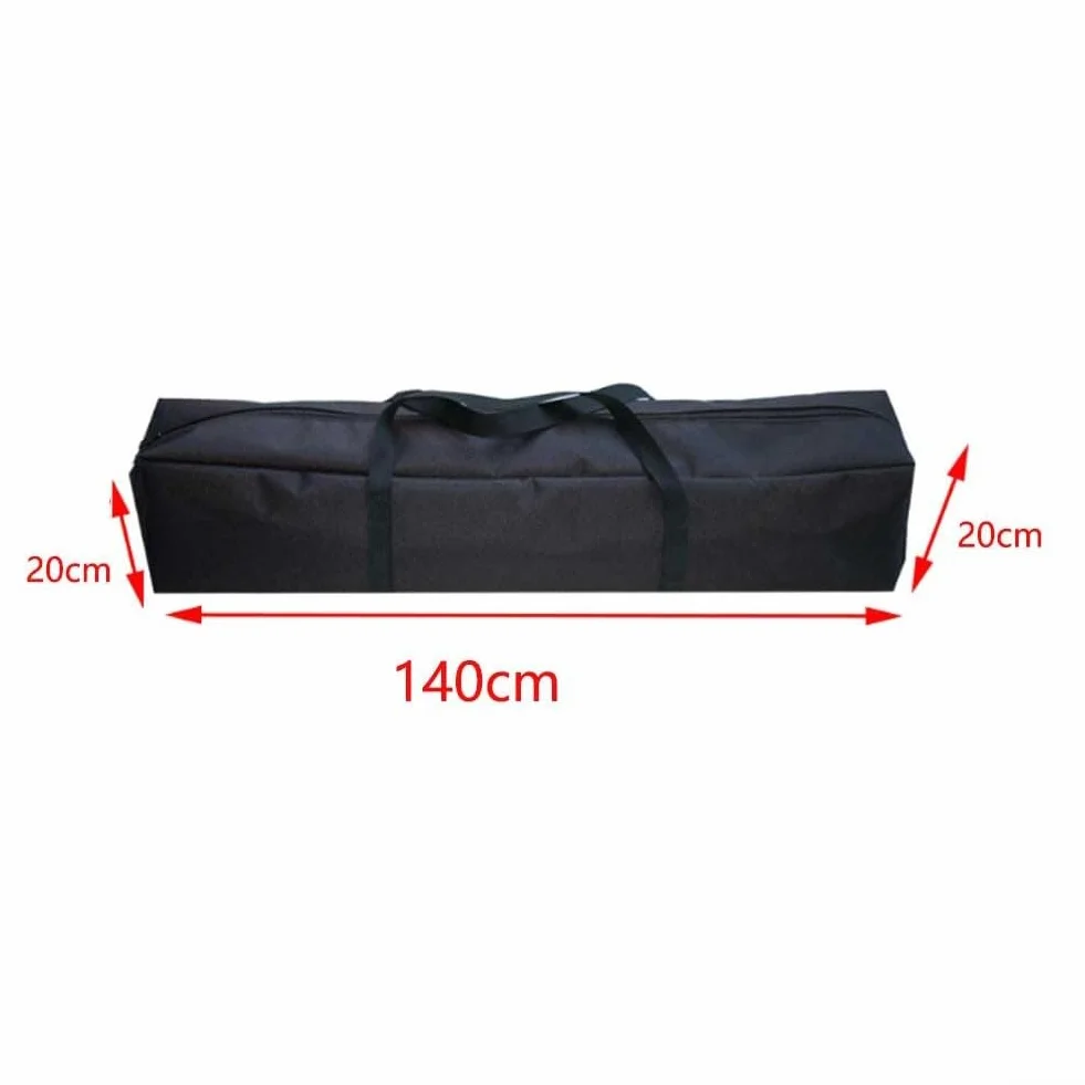 Honseadek Borsa portaoggetti per ombrellone da spiaggia, 140 cm, con tracolla, per patio, giardino, esterni, per cuscini da giardino, borsa portaoggetti per albero di Natale, nero (140 x 20 x 20 cm)