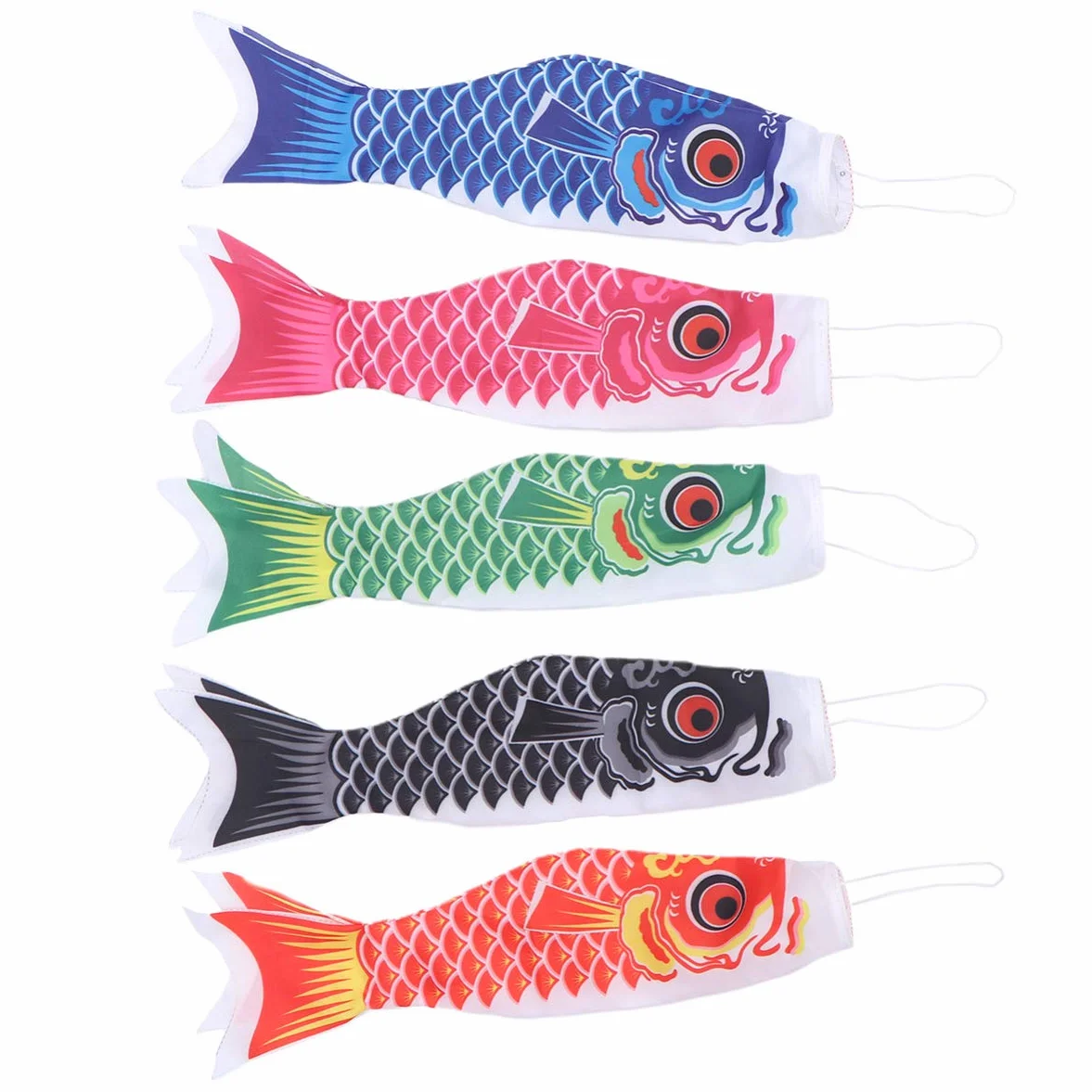 DOITOOL 5 Pezzi Giapponese Carpa windsock Streamer Pesce Bandiera Aquilone Koinobori Appeso Arredamento per Sushi Bar Giapponese izakaya Room 40cm