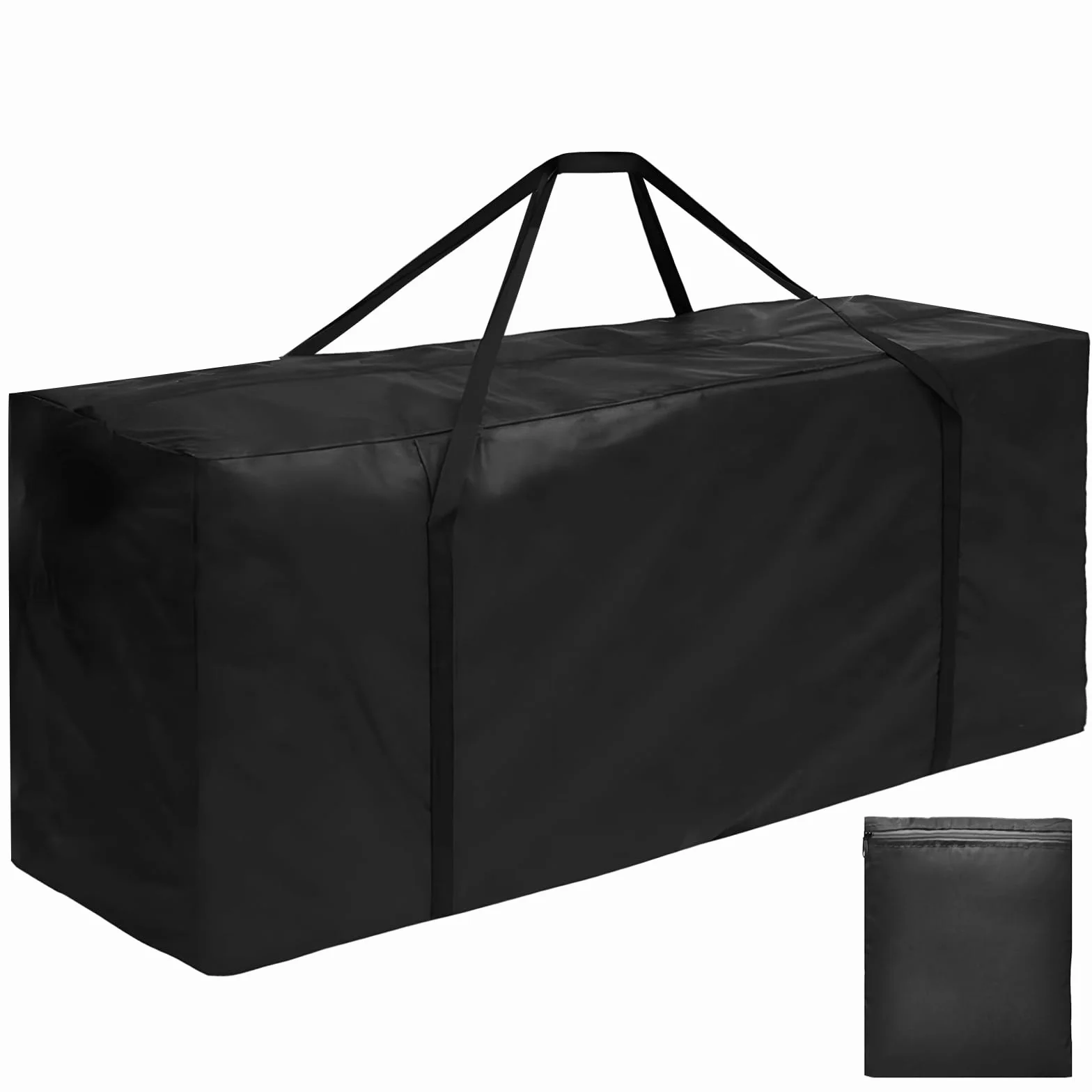 widesmile Borsa portaoggetti per cuscini da giardino extra large da 670 l, resistente, impermeabile, per mobili da esterno, 173 x 76 x 51 cm, con manico e cerniera