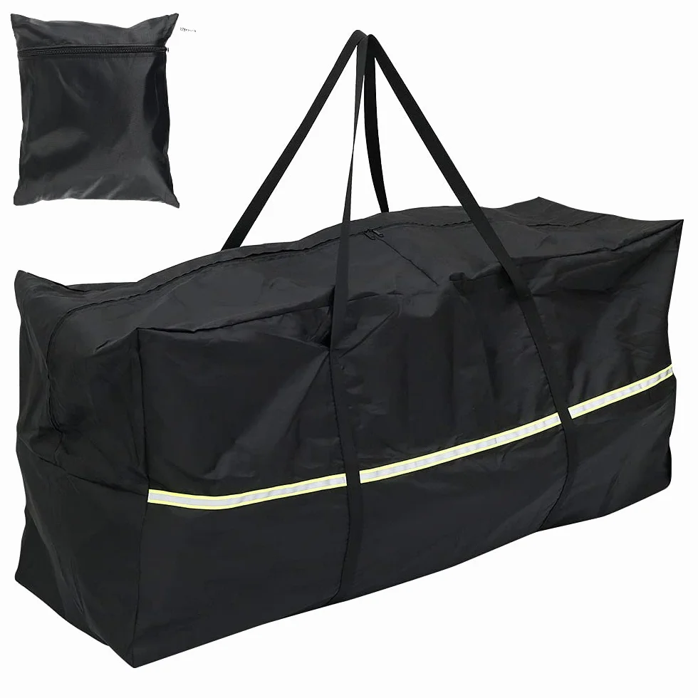 Borsa portaoggetti per mobili da giardino, impermeabile, anti-UV, resistente agli strappi, in tessuto Oxford 210D, con manico e cerniera, per patio, sedile, mobili, cuscino albero di