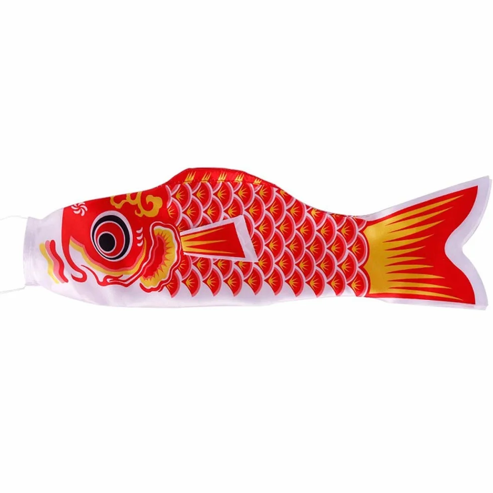 Bandierina giapponese a forma di carpa Koinobori 40/70/100 cm, bandiera a forma di carpa, aquilone, decorazioni giapponesi multicolori, manica a vento a forma di pesce, bandiera a forma di aquilone