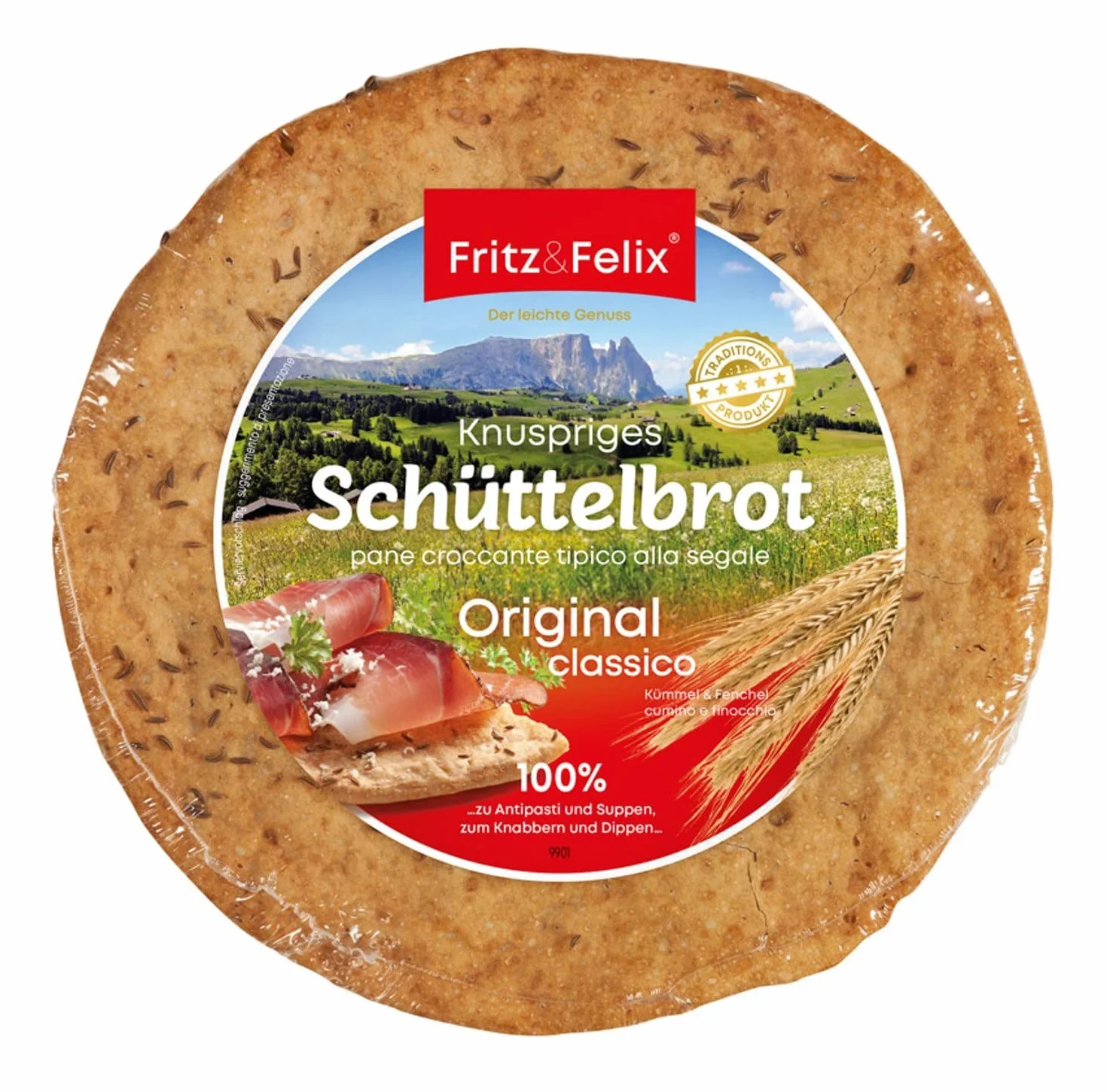 Pane croccante con cumino e finocchio cartone 20 x 150 gr. - Fritz & Felix