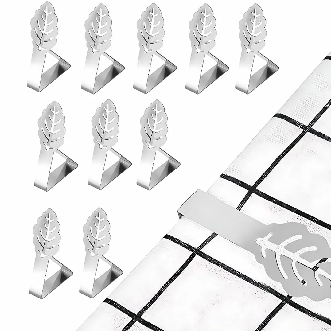 10 Pezzi Tovaglia Clip in Acciaio, Tovaglia da Esterno Clip fermatovaglia da Esterno Mobile, Fermatovaglia da Tavola per Picnic, Barbecue, Matrimoni, Feste Altri Eventi