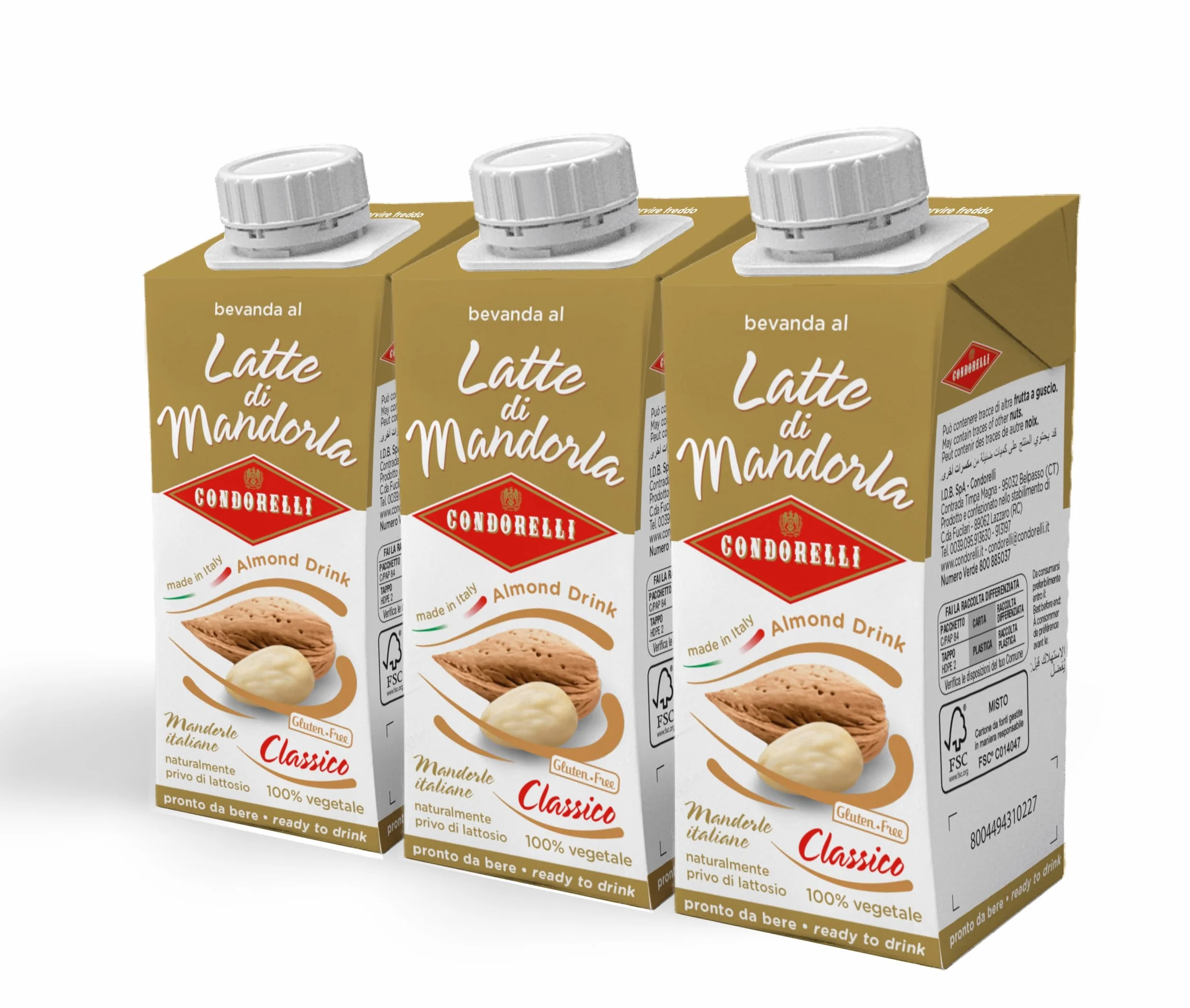 TRIS BRIK LATTE DI MANDORLA: 3x200 ML.