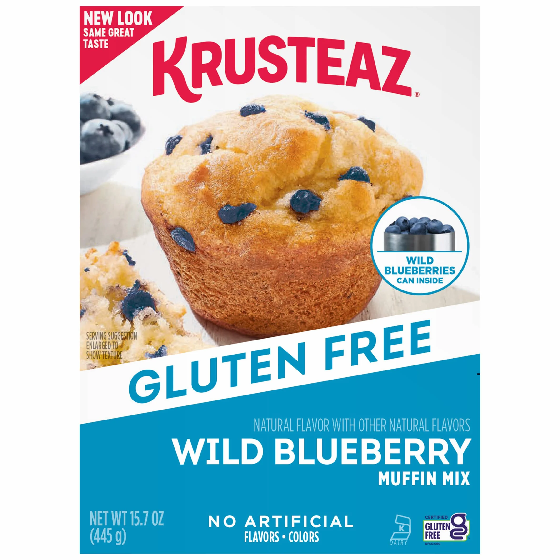 Krusteaz Gluten Free Blueberry Muffin Mix, 15.7-Ounce Box