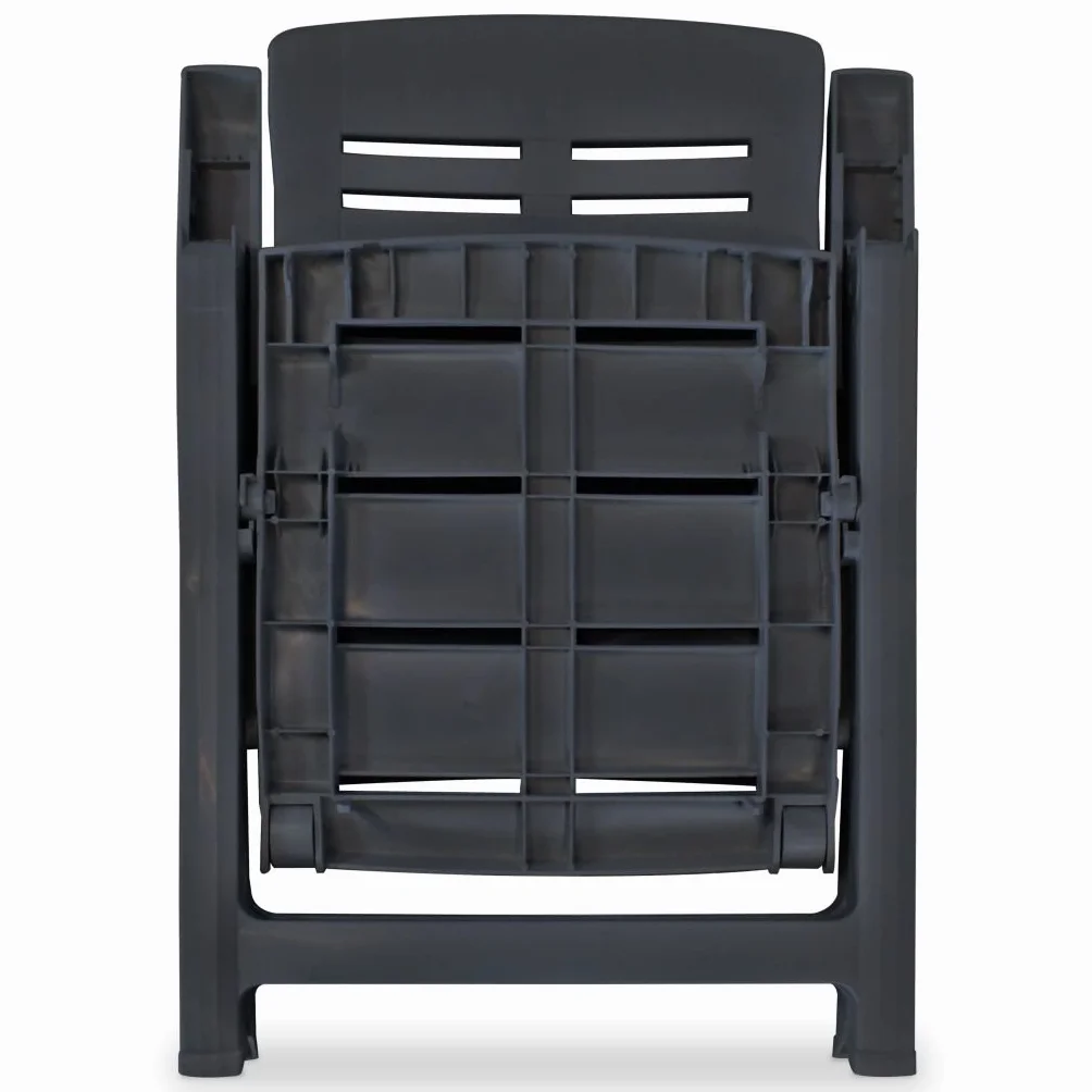 Ipae-Progarden Yuma Multi-Posizione Pieghevole poltrone, Antracite, 60 x 61 x 109 cm