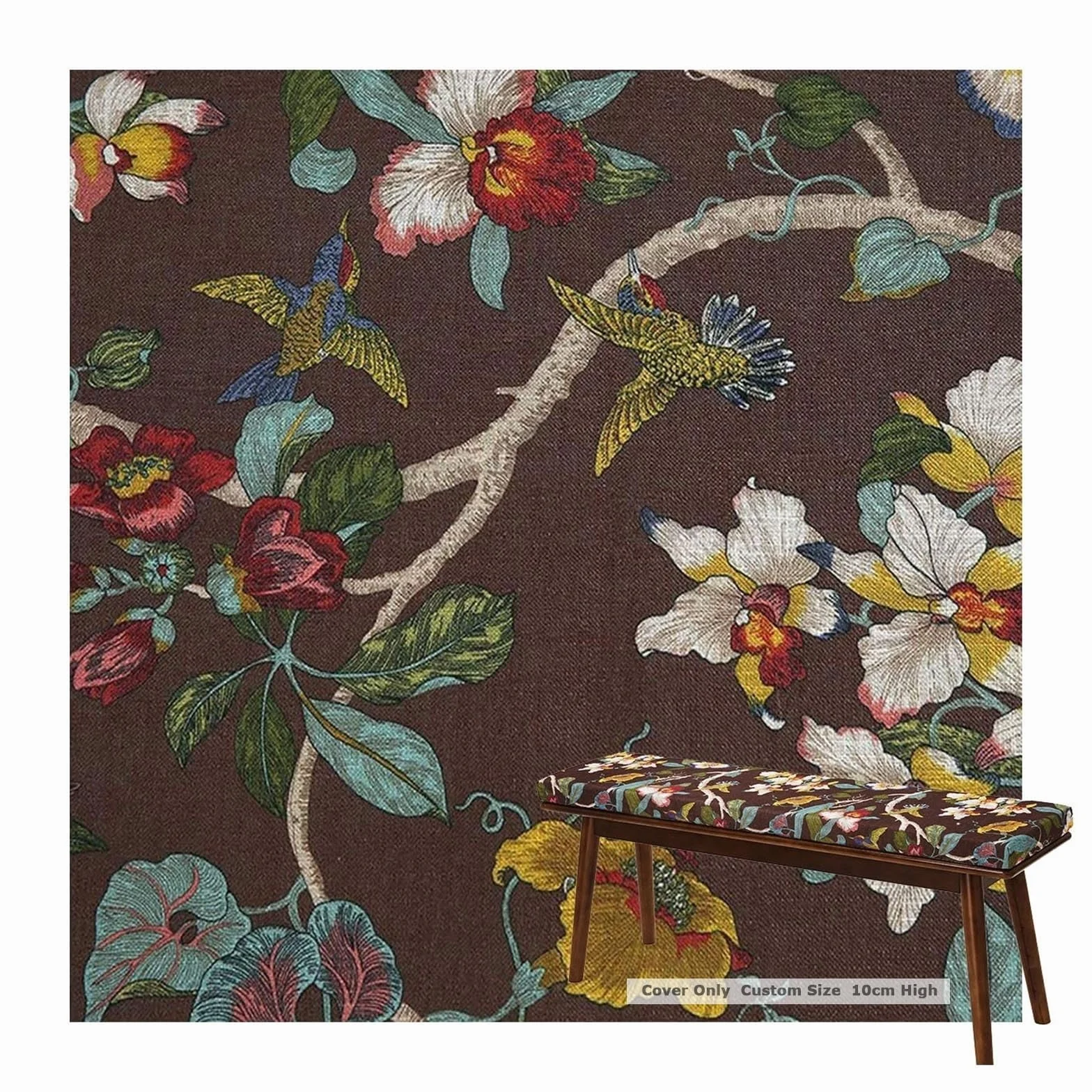 Federa Cuscino Copri per Panca Sedie su Misura Federe Panche Divano Letto Interni Esterni Giardino Terrazza Cuscini Copricuscini Sedili Pranzo 10cm Altezza Stampa Lino(120x40 cm)