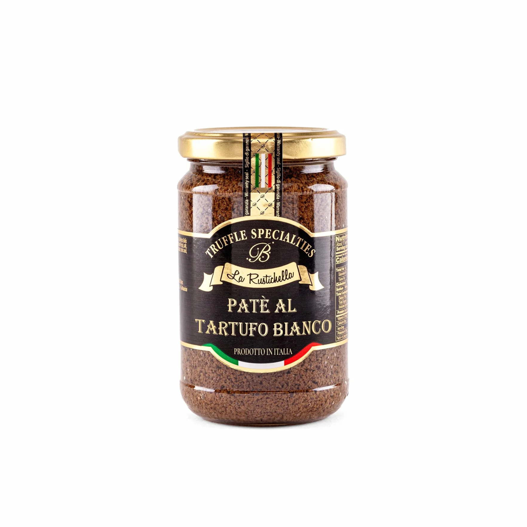 La Rustichella - Paté al Tartufo Bianco 280 g , Vegan , Gluten Free , Cholesterol Free - Prelibatezza Italiana