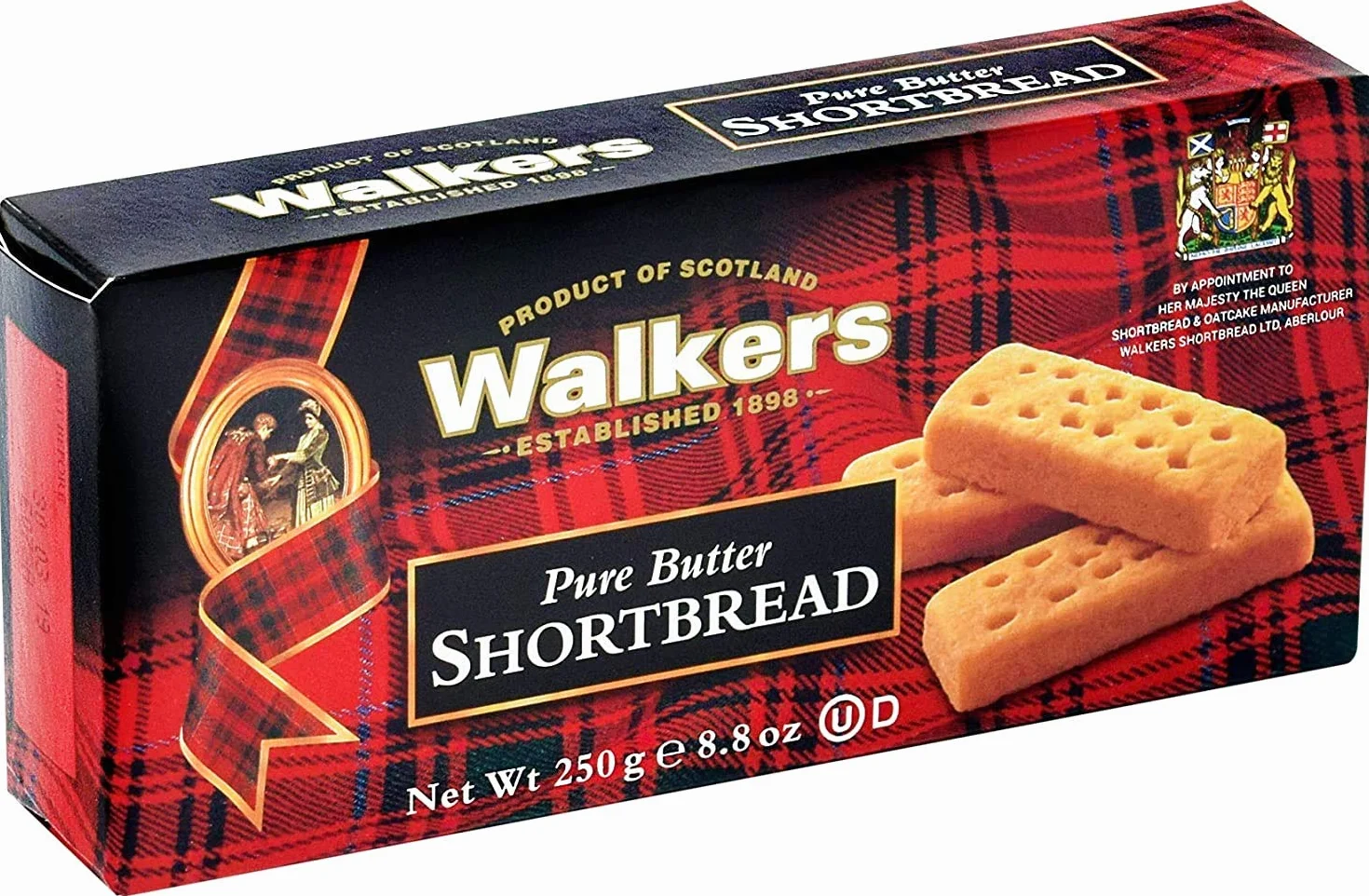 Walkers - Shortbreadbread Limited de Mantequilla 250 gr - Confezione da 12 pz.