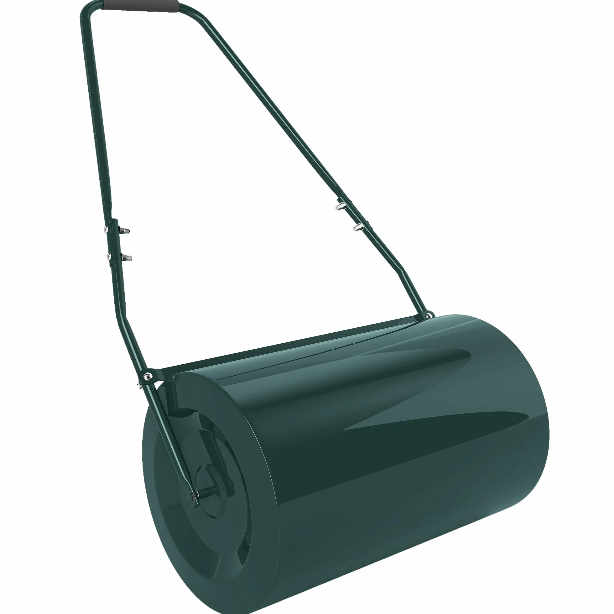 Outsunny Rullo per Prato da 30L di capacità con Maniglia Imbottita, Rullo Giardino in Acciaio Riempibile con Acqua/Sabbia, 102x50x30 cm, Verde Scuro