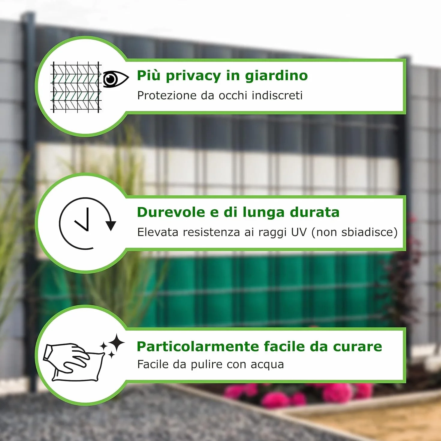 Striscia Fascia Frangivista in PVC 19cm X 35mt 450 g/m² con 25 Clip di Fissaggio Rotolo Frangivista Protezione della Privacy Recinzione Balconi Ringhiere Cancello Resistente ai Raggi UV (Antracite)