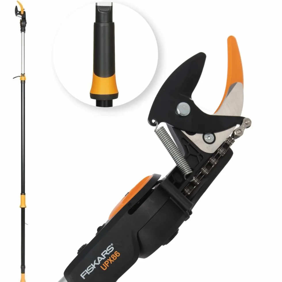 Fiskars Svettatoio Telescopico per Rami e Ramoscelli Freschi UPX86, con Guida di Taglio, Nero/Arancione, 10.1 x 7.4 x 230.3 cm, 1023624