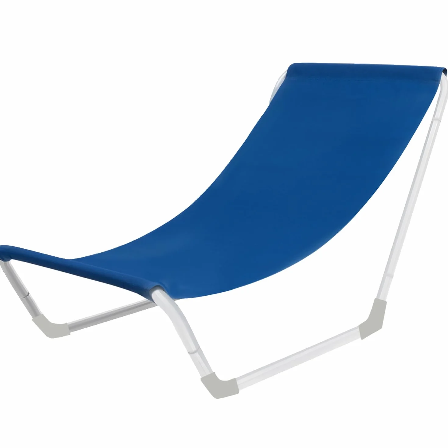 Sdraio da Spiaggia con Borsa da Trasporto Pieghevole, Resistente fino a 110 kg, Impermeabile, per Giardino, Terrazza, Spiaggia, Campeggio, in Acciaio, Blu 23563