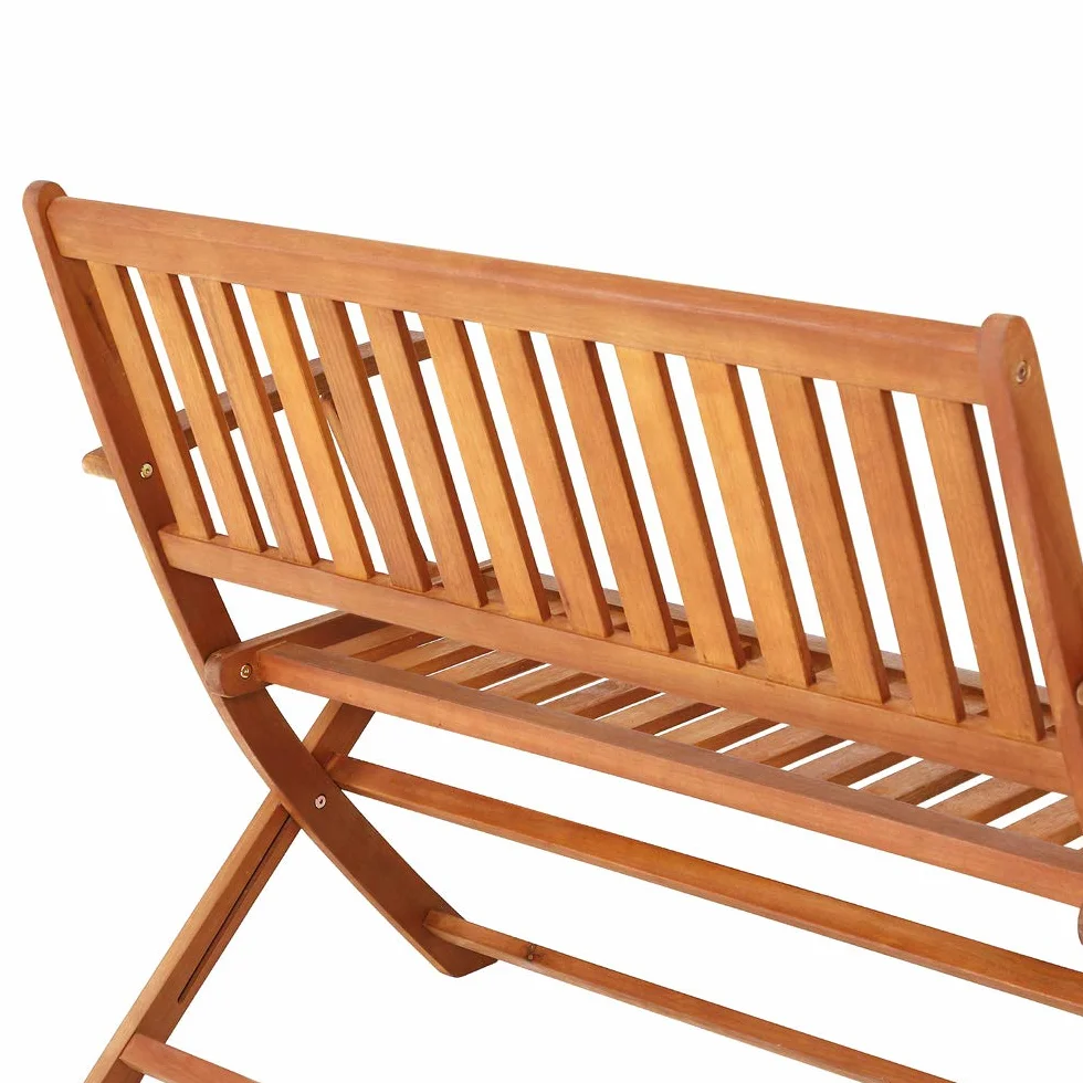 Deuba CASARIA® Panchina Pieghevole da Giardino in Legno di Eucalipto Certificato FSC® Panca 2 Posti Terrazza Esterno