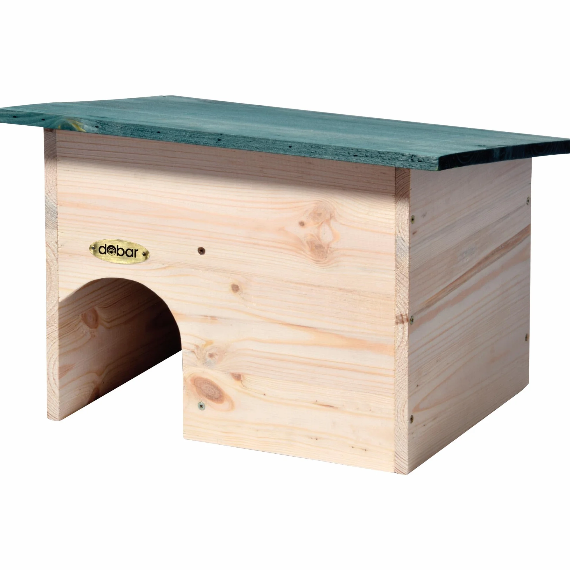 dobar 22222e Igelhaus Bausatz mit wetterfestem Dach mit Schleuse, 34.5 x 24 x 27 cm, grünem