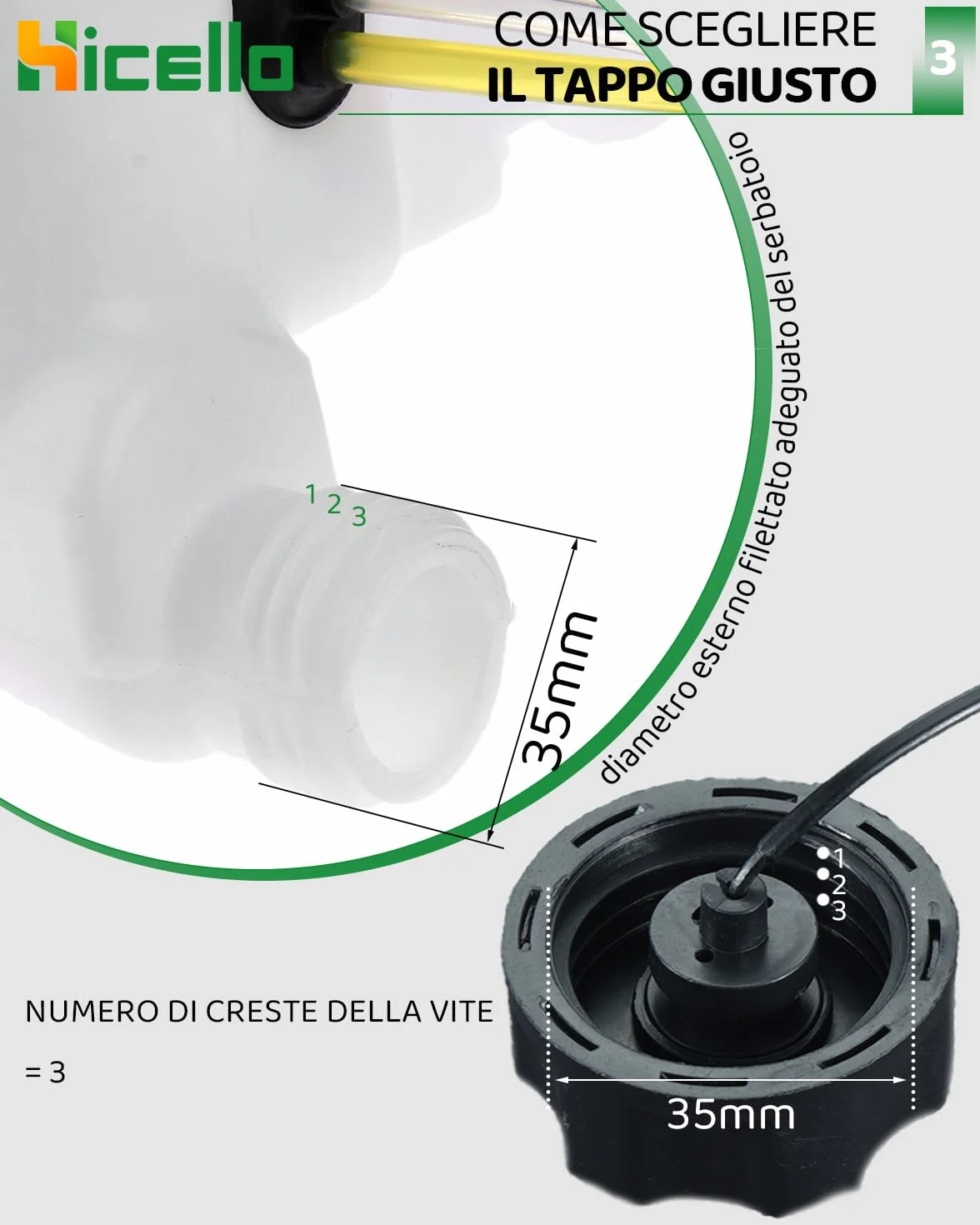 2 Pezzi Tappo Serbatoio Benzina Ø Interno 33.5 mm, NON Universale Tappo per Decespugliatore Tosaerba CG430 CG520 PBK4 A1 | Verifica Misure Obbligatoria