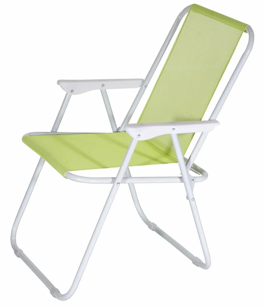 VERDELOOK Sedia Lanzarote Pieghevole da Spiaggia 52x44x75 cm, Lime Giardino Esterni
