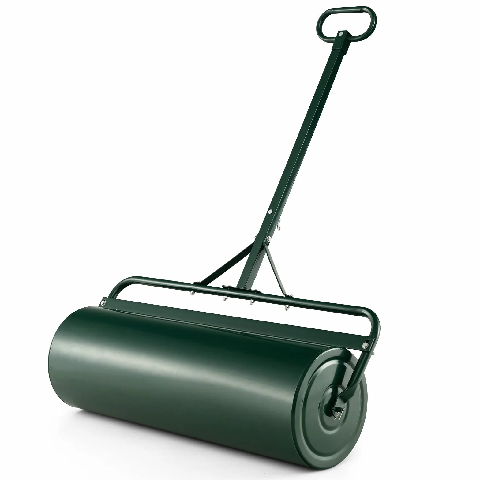 RELAX4LIFE 63L Rullo da Giardino per Prato, Larghezza 90 cm, Ø Rullo: 30 cm, Rullo Giardino Compattatore, Rullo Riempibile con Acqua e Sabbia per Giardino e Patio (63L-137 x 90 x 30CM, Verde)