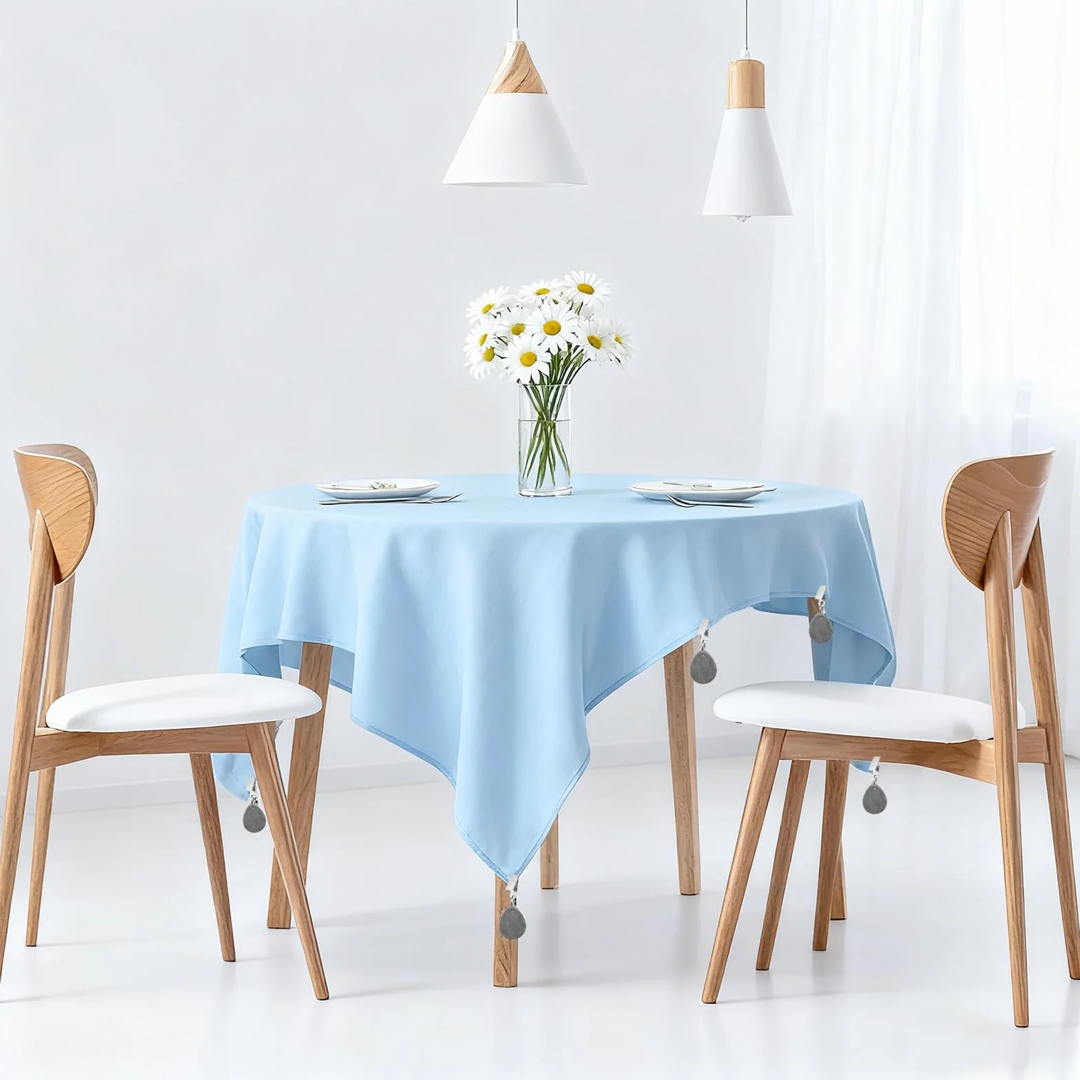 10 Pz Pesi per Tovaglie per Tavoli da Esterno, Pesi per Tovaglie in Marmo, Ferma Tovaglia da Tavola, Fermatovaglia da Esterno con Clip per Decorazioni da Picnic Aperto Matrimoni