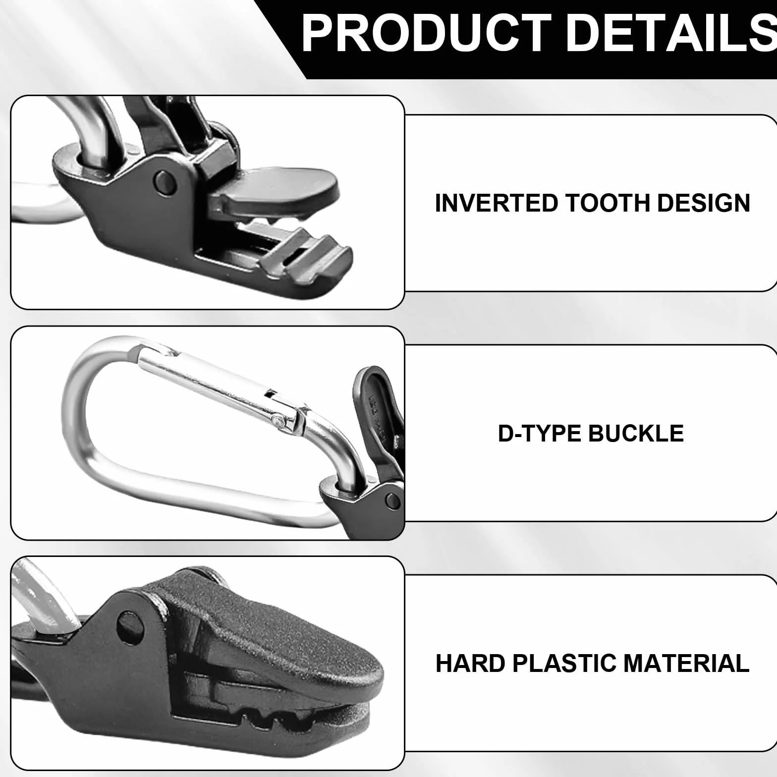 Set di 10 sacchi per gazebo, 10 tasche per pesi e 20 clip, adatto per il fissaggio di tende esterne, piedini per gazebo, tovaglie, colore nero