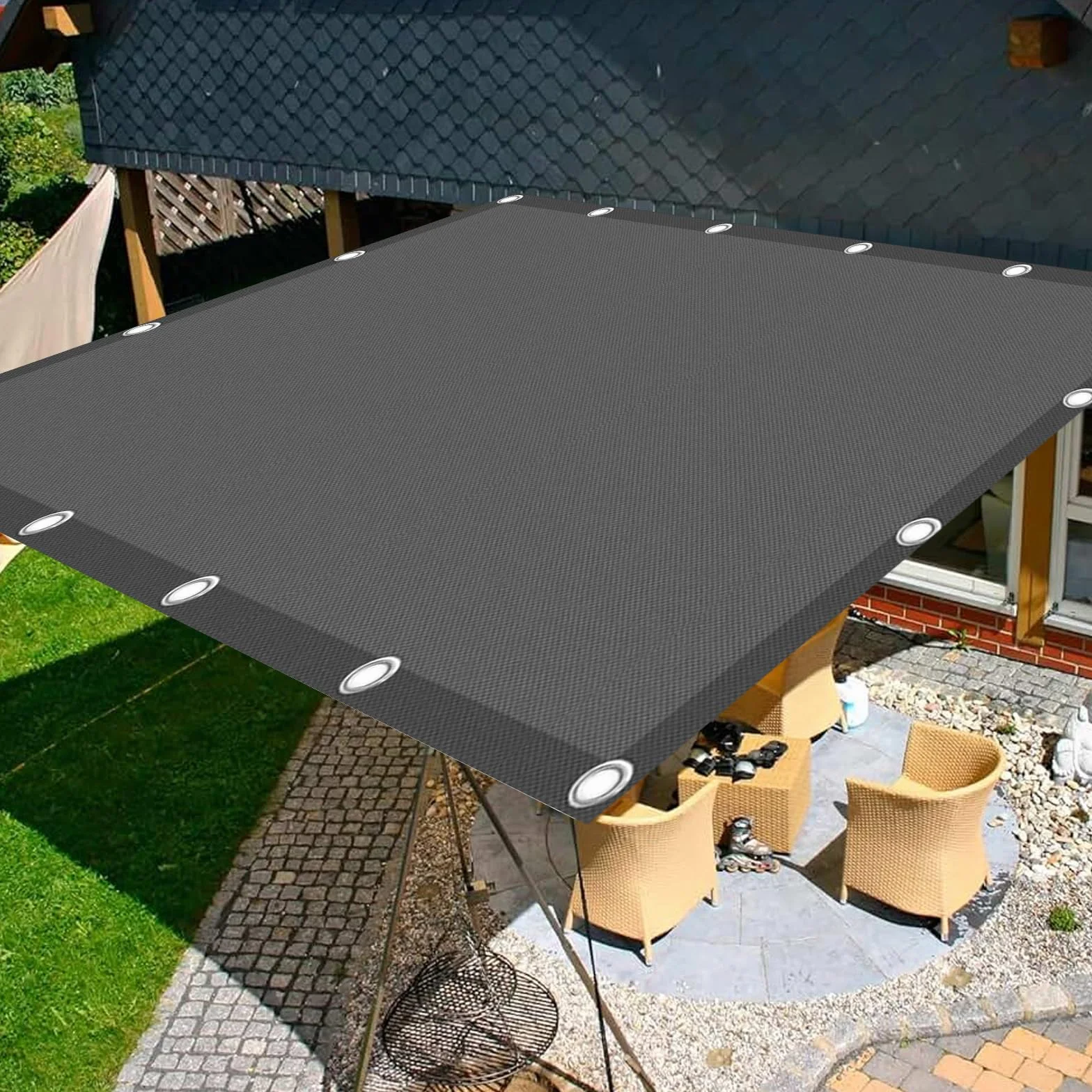 Vela Ombreggiante Impermeabile,Tenda a Vela Impermeabile 2x3m,Vela de Sombra,Tenda a Vela Rettangolare,Tenda a Vela Parasole,Tenda Parasole Rettangolare,per Esterni,Cortile,Giardino
