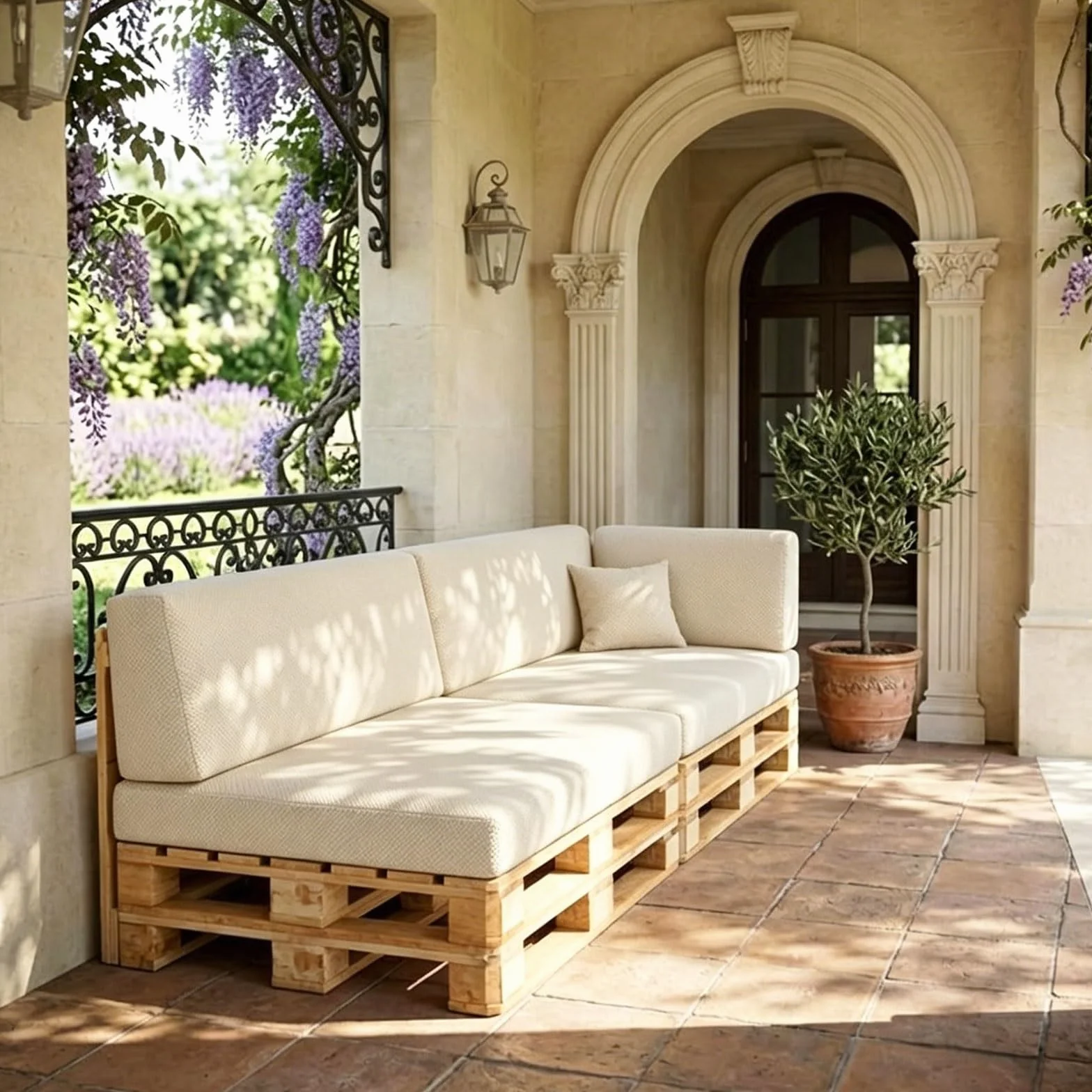 Generico Copertura Divano Bancali 120x80/60x40/120x60/120x40cm, Fodere Cuscini Pallet Idrorepellente Lavabile Copricuscini Ricambio con Cerniera Antiscivolo per Arredi Giardino(9,Seat：80x120cm)