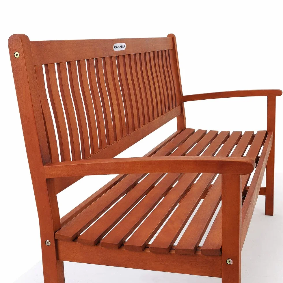 Deuba Panchina da Giardino 3 Posti Legno di Eucalipto Certificato FSC® Panca Interno Esterno