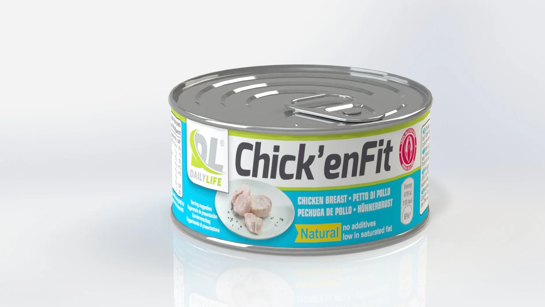 Offerta Daily Life Petto di pollo proteico Chick'EnFit in scatola monodose da 150g 26% di proteine Pack 24 scatole