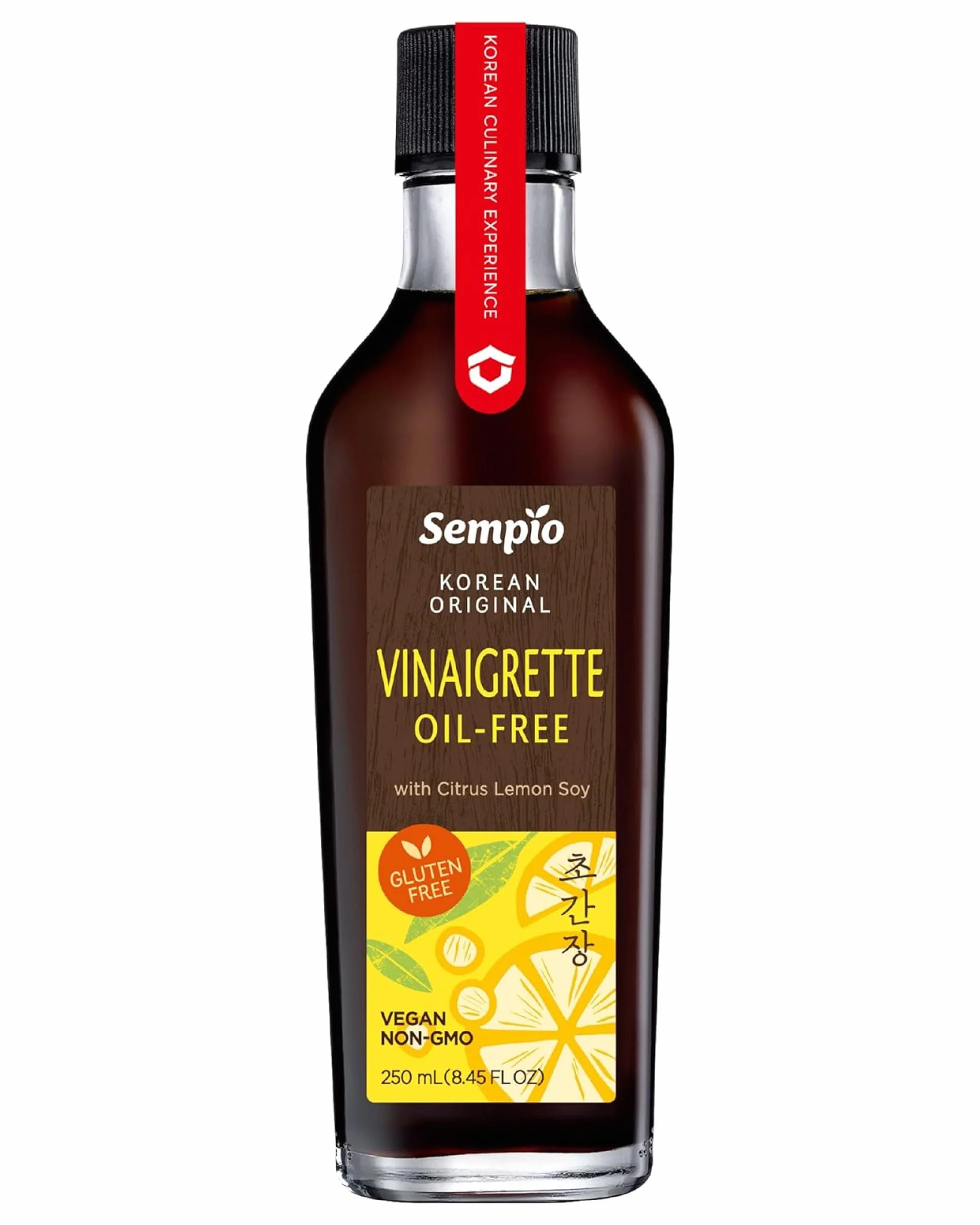 Vinaigrette Senza Olio Sempio con Limone e Soia (250ml) - Condimento Pizzicante Multiuso per Insalate, Immersione e Altro Ancora. Salsa Coreana Autentica. Vegana, Non GMO, Ridotto Sale